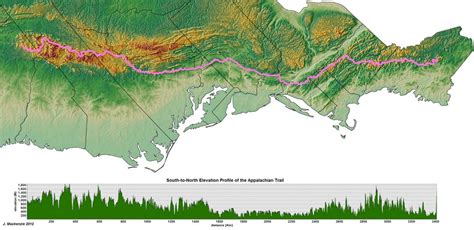 Awesome map and elevation profile of the entire trail. : AppalachianTrail