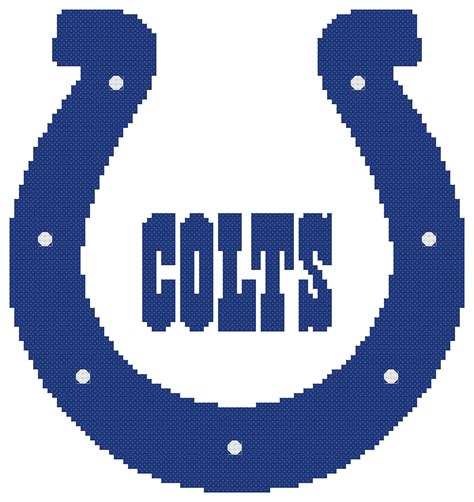 Indianapolis Colts Logo Counted Cross Stitch Pattern | The Cross Stitch Guy