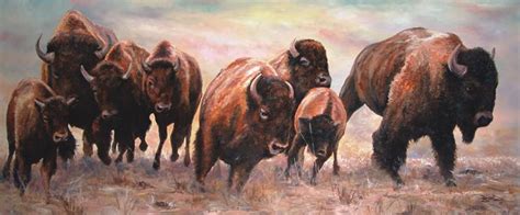 Buffalo Herd Painting