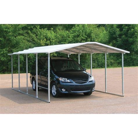 VersaTube Steel Carport/Shelter — 20ft.L x 12ft.W x 6ft.H, 2in. Steel Frame, Model ...