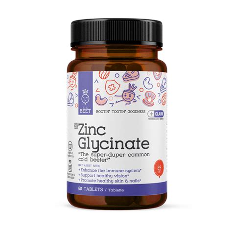 Zinc Glycinate 60 Tablets – BEET Goodness