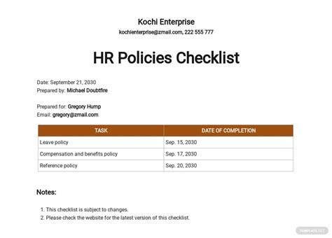 32+ HR Checklist Templates - Free Downloads | Template.net