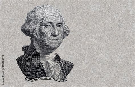 George Washington cut on 1dollar banknote isolated on white background ...