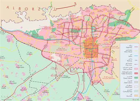 Detailed general map of Tehran city. Tehran city detailed general map | Vidiani.com | Maps of ...