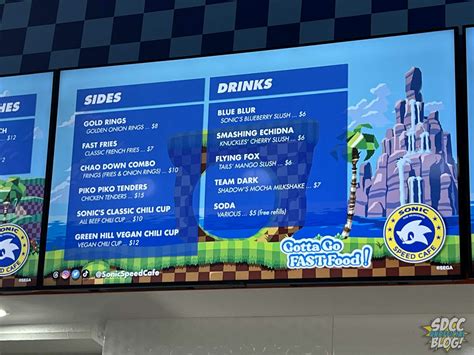 Take A Tour of the Sonic Speed Cafe: Menu, Merch and Pricing Details Revealed - Merch - Sonic ...