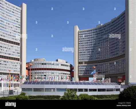 Vienna, United Nations buildings in the United Nations headquarters Stock Photo - Alamy