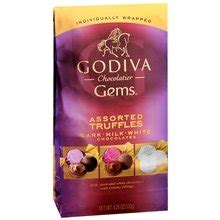 Godiva Chocolatier Gems Assorted Truffles Dark - Milk - White Chocolate ...