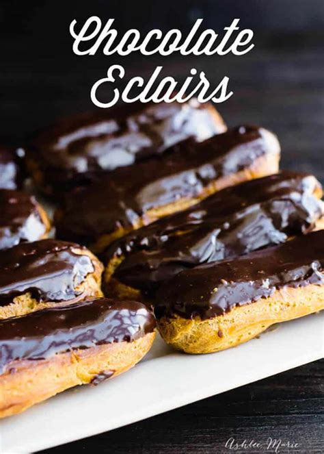 Chocolate Eclairs Recipe and Video tutorial | Ashlee Marie - real fun ...