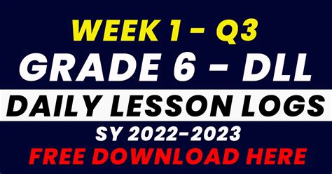 WEEK 1 GRADE 6 DAILY LESSON LOG Q3 - The Teacher's Craft