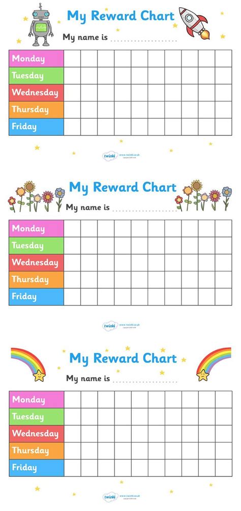 Twinkl Resources >> Reward Chart >> Classroom printables for Pre-School, Kindergarten ...