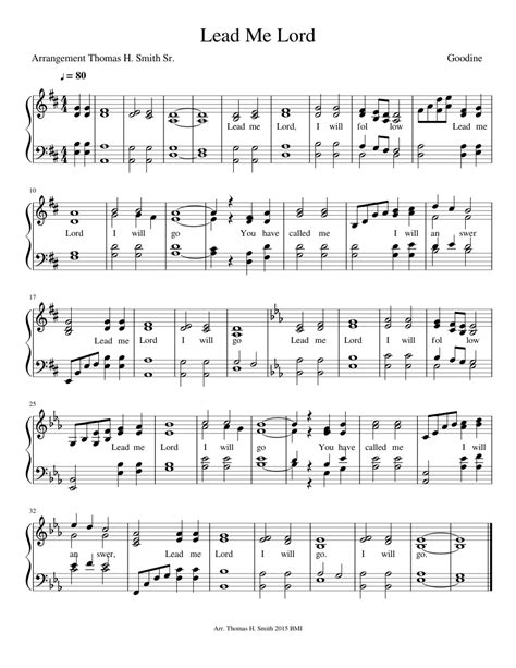 LEAD ME LORD sheet music for Piano download free in PDF or MIDI