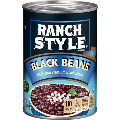 Ranch Style Premium Black Beans, Canned Beans, 15 OZ - Walmart.com - Walmart.com