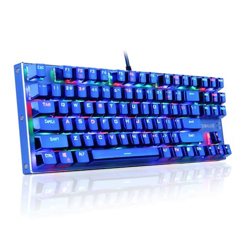 Redragon K566B RGB Mechanical Gaming Keyboard, Blue Switches, Solid durable All Aluminum ...