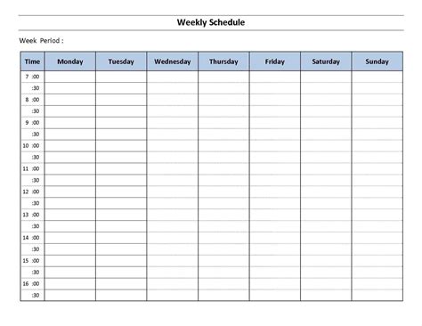 7 Day Week Calendar Printable | Template Calendar Printable 7 Day ...