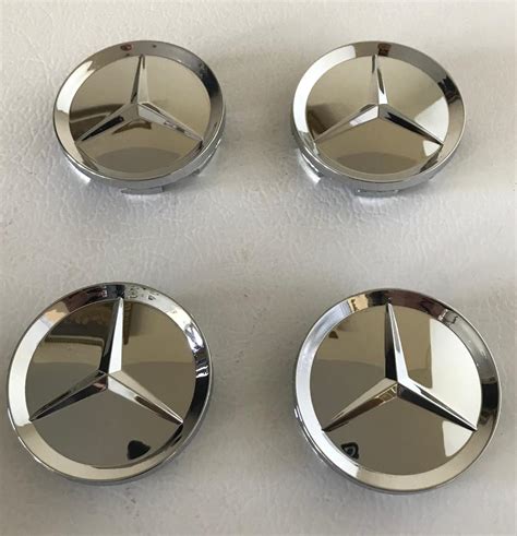 4X 63mm Chrome Mercedes Benz Wheel Center Caps – 6 Side Auto