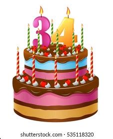 Happy Birthday Cake 34 스톡 벡터(로열티 프리) 535118320 | Shutterstock