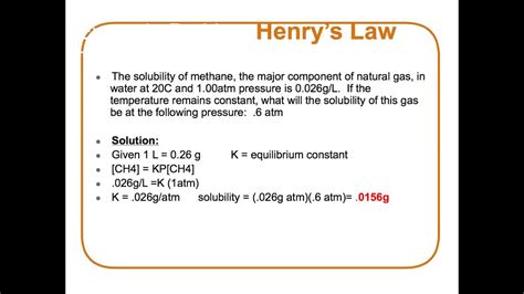 Henry's Law Worksheet