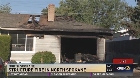 Crews contain garage fire at Spokane home | krem.com