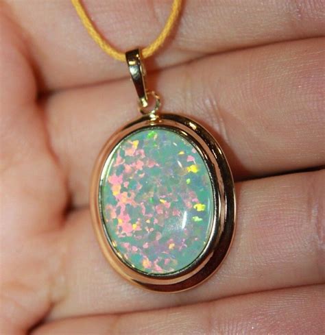 fire opal necklace pendant gemstone gold plate jewelry chic evening cocktail M8 #Unbranded # ...