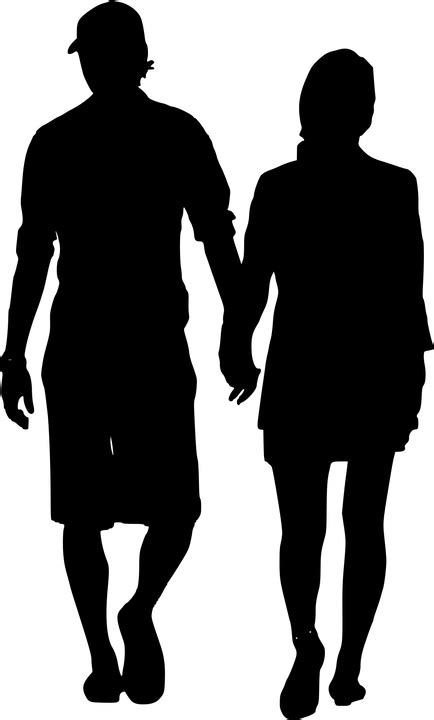 Download Silhouette, Couple, Walking. Royalty-Free Vector Graphic - Pixabay