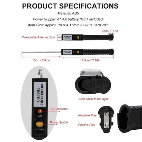 Portable Neon Tester Handheld Neon Tube Tester Lamp Fluorescent LED Tester (Standard)