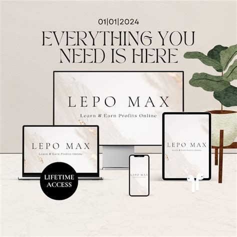 Early Access to LEPO MAX With Resell Rights Learn and Earn Profits Online - Etsy