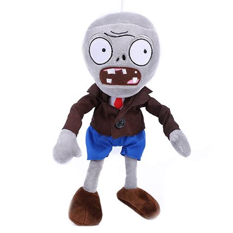 Buy JHESAO 12" PVZ Plush Zombies Brown Coat Toys Normal Zombies PVZ 1 2 Stuffed Soft Doll Gray ...