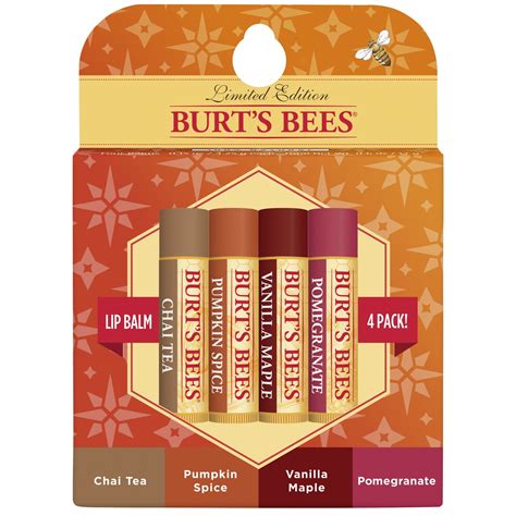 Burt's Bees Limited Edition Lip Balm, 4 Count - Walmart.com - Walmart.com