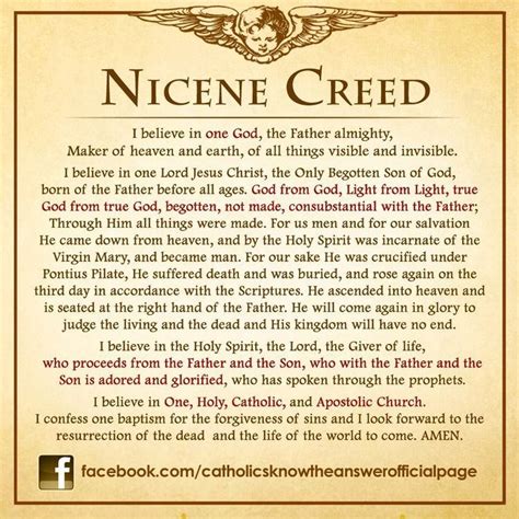 Pin on Prayer Life ️ | Catholic beliefs, Nicene creed, Catholic theology