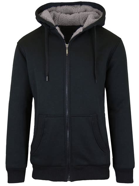 GBH - GBH Mens Regular Fit Heavyweight Sherpa Fleece Lined Hoodie (S-2XL) - Walmart.com ...