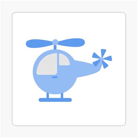 "Cute Blue Helicopter Clipart" Sticker for Sale by cabgodfrey | Redbubble