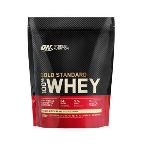 Optimum Nutrition Gold Standard Whey Vanilla Ice Cream Protein Powder ...