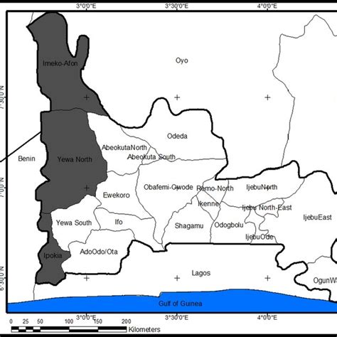 Map of Nigeria highlighting Ogun State. Source: Adapted from Ogun ...