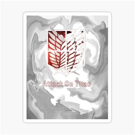 "attack on titan logo" Sticker for Sale by VazizV | Redbubble