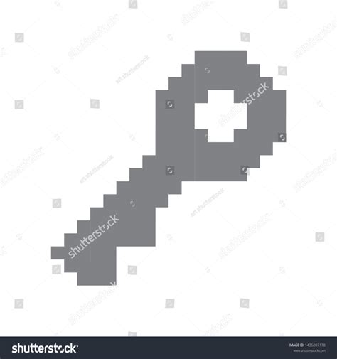 Vector Pixel Art Key Isolated Stock Vector (Royalty Free) 1436287178 ...