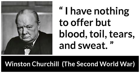 Winston Churchill: “I have nothing to offer but blood, toil,...”