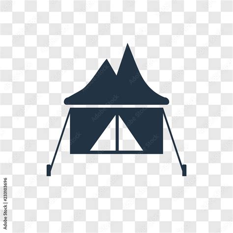 Tent vector icon isolated on transparent background, Tent transparency ...