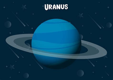 Vector illustration of Uranus planet 6993374 Vector Art at Vecteezy