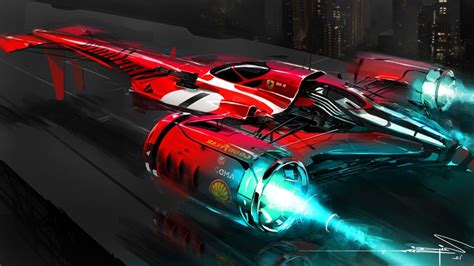 Wipeout, Ferrari, Concept Art, Racing, Video Games Wallpapers HD ...