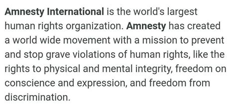 what Is amnesty international?Class 9 - Brainly.in