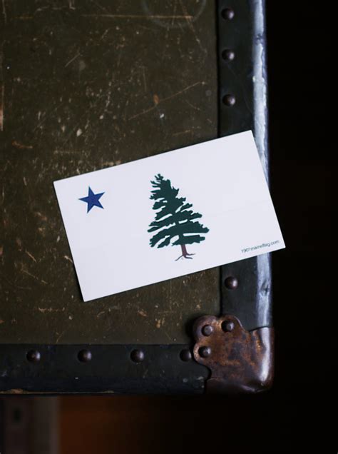 Maine flag vinyl decal Maine flag sticker forest sticker car decal Star and tree sticker water ...