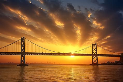 Osaka Bay Bridge At Sunset Background, High Resolution, Tourist Destination, Gwangan Bridge ...