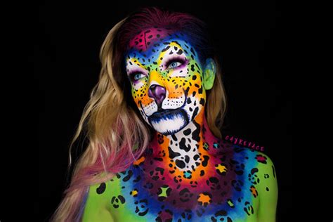 Amazingly creepy halloween makeup art of Caykeface on Trendy Art Ideas