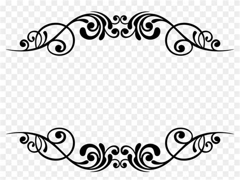 Clipart Flourishy Frame - Clip Art Decorative Borders - Free Transparent PNG Clipart Images Download