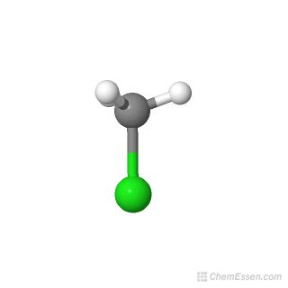 Chloromethane Structure - CH3Cl - Over 100 million chemical compounds ...