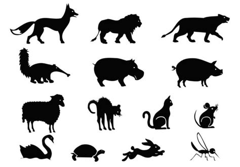 Animal Silhouettes Vector Pack Two 50234 Vector Art at Vecteezy