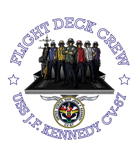 Uss John F Kennedy Cv-67 Flight Deck Crew T-Shirt for Sale by Thanh Nguyen