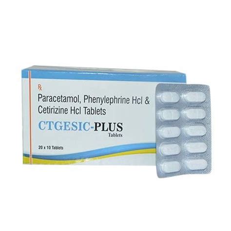 Paracetamol, Phenylephrine Hcl & Cetirizine Hcl Tablets at Best Price in Ahmedabad | M Pious ...