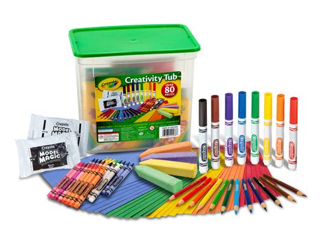 Crayola Creativity Tub Art Set Ages 5+, 80 Pieces - Walmart.com - Walmart.com