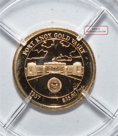 Mini Fort Knox Gold Vault Commemorative Coin - Solid 14kt Gold - Us ...